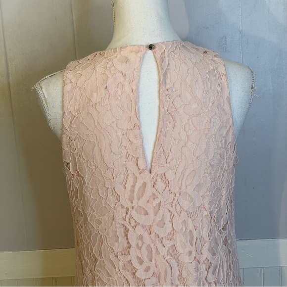Tommy Hilfiger Pink Lace Dress – Size 4, High Neck, Wedding Guest - Picture 10 of 15